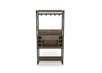 Slickblue Farmhouse Iron Baker's Rack with Wine Storage for Kitchen and Dining Room