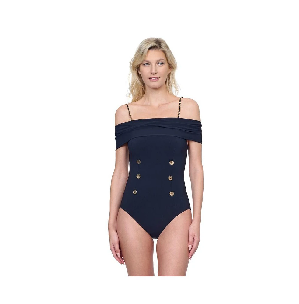 Gottex Women's Monte Carlo Off Shoulder One Piece Swimsuit