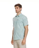 Quiksilver Men's Island Waters Classic Short Sleeve Woven Shirt