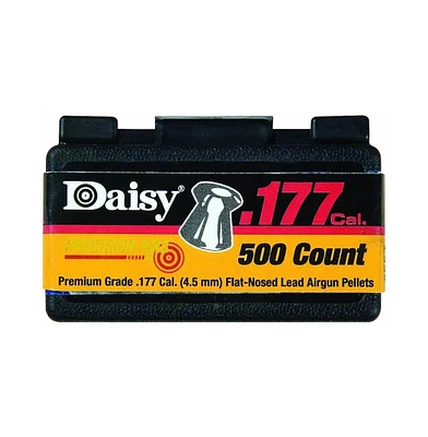 Amber Sports Daisy Outdoor Products .177 Cal. Flathead Pellets (500) (Silver Color, 4.5 mm)