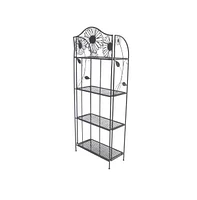 Slickblue Metal 4-Shelf Kitchen Dining Bakers Rack Plant Stand Bookcase Storage Unit