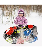 Wham-o Snowboogie 37" Single Rider Snow Sled, Roll Up Air Slick Winter Sled with Cut Out Handles Slick Bottom