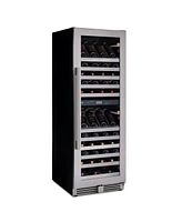 Newair Estate 24 inch 160 Bottle Wine Fridge Dual Zone in Stainless Steel