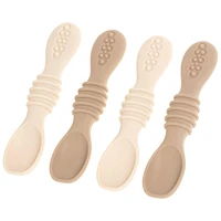 Sperric Toddler Silicone Spoons Led Weaning 4-Pack