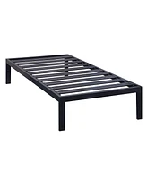 Slickblue Sturdy Metal Platform Bed Frame with Wide Steel Slats