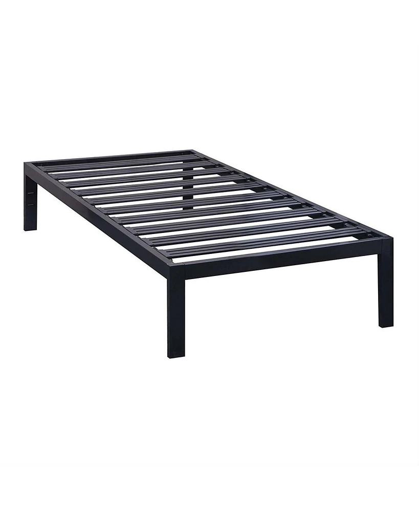 Slickblue Heavy Duty Steel Platform Bed Frame with Wide Slats and Metal Finish