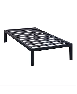Slickblue Heavy Duty Steel Platform Bed Frame with Wide Slats and Metal Finish