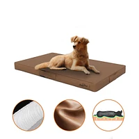 Bingopaw L Shape Microfiber Silicone Leather Washable Pet Dog Bed Foldable Large Sleeping Pad Mat