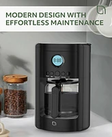 Willow Kitchen 12 Cup Coffee Maker – Programmable Brewing Options with Timer, Beautiful Design, Glass Pot