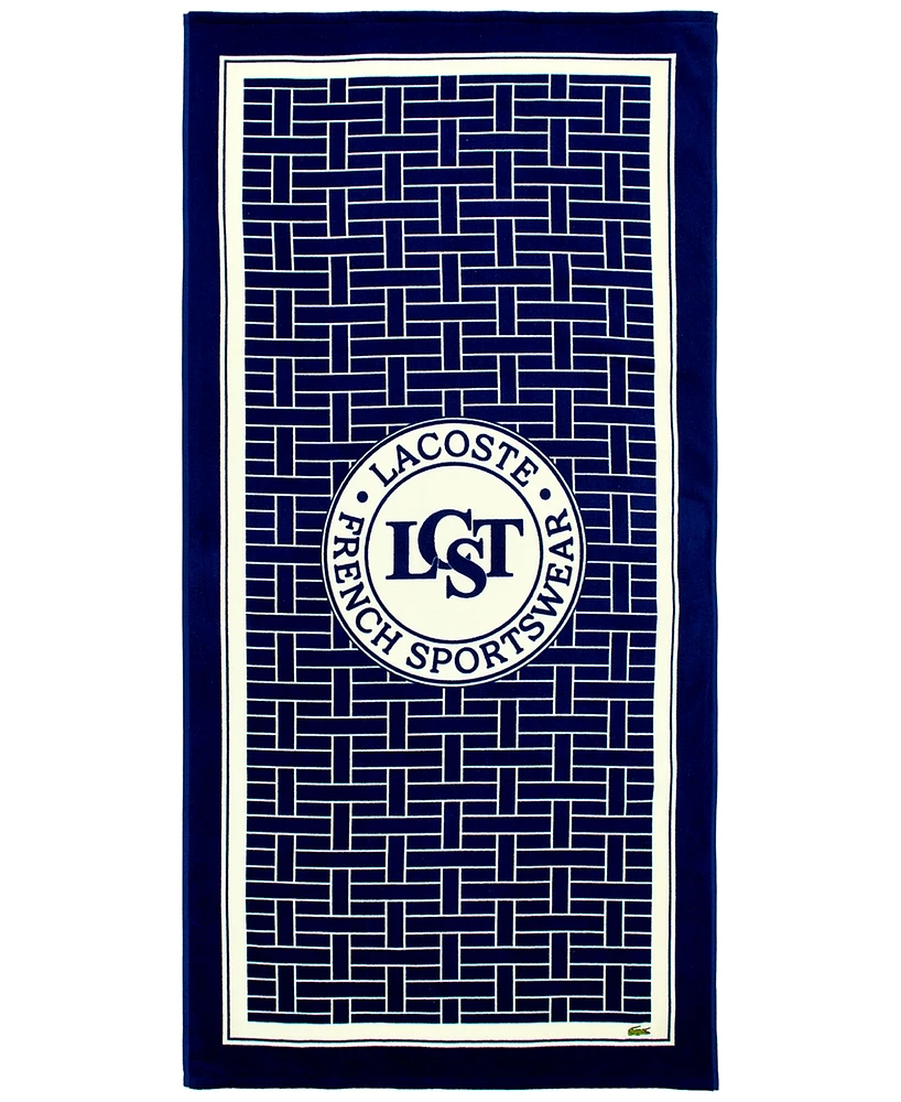 Lacoste Home Geo Badge Cotton Beach Towel