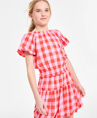 Epic Threads Girls Gingham Smocked Top, Exclusively at Macy's