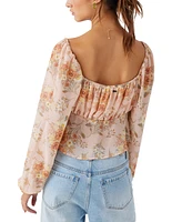 O'Neill Juniors' Noa Naya Floral-Print Long-Sleeve Top