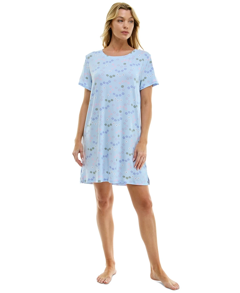 Roudelain Women's Printed Short-Sleeve Sleepshirt