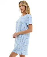 Roudelain Women's Printed Short-Sleeve Sleepshirt