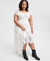 And Now This Trendy Plus Lace Maxi Dress, Exclusively at Macy's