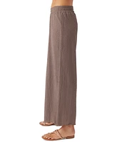 O'Neill Juniors' Bridgette Smocked-Waist Wide-Leg Pants