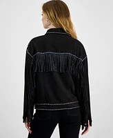 Guess Women's Angelica Faux-Suede Studded Jacket