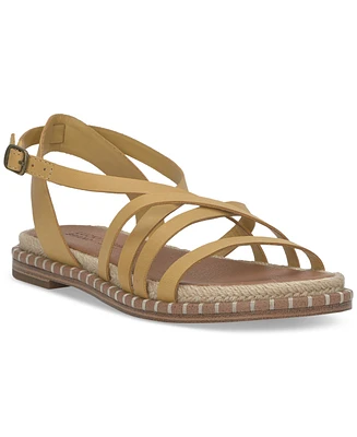 Lucky Brand Women's Kielly Strappy Whipstitch Flat Sandals
