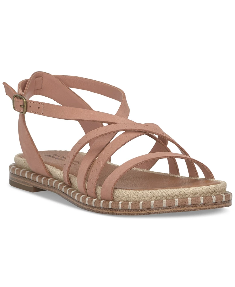 Lucky Brand Women's Kielly Strappy Whipstitch Flat Sandals