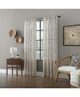 Jigsaw Embroidery Linen Blend Curtain