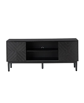 Hulala Home Edita Modern Tv Stand for TVs up to 65" with Adjustable Shelves