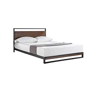 Slickblue Platform Bed Frame with Headboard for Stylish Bedroom Storage and Support