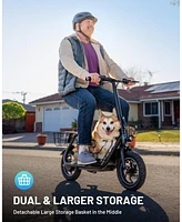 Urbanmax C1/C1 Pro Electric Scooter with Seat, 450W Powerful Motor up to 20/25 Miles Range, Foldable Electric Scooter for Adults Max Speed 15.5/18.6 M