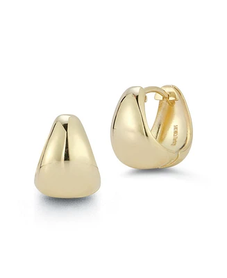 Rachel Zoe 14K Gold Bold Wide Huggie Hoop Earrings