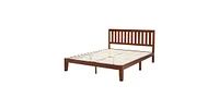 Slickblue Mission Style Solid Wood Platform Bed Frame with Headboard