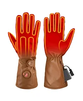 ActionHeat 5V Battery Heated Leather Dress Glove - Women's Tan Xs