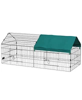 PawHut 73" Small Animal Playpen w/ Roof