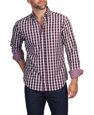 Tailorbyrd Men's Luxe Melange Check Sportshirt