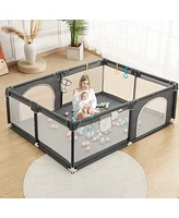 Comomy Large Baby Playpen 79x63x27inch Activity Center Playard for Babies and Toddlers
