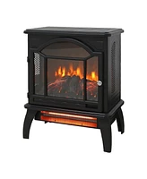 Mondawe 18 Inch 3D Flame Electric Infrared Quartz Fireplace Stove With Remote Control