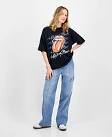 Love Tribe Juniors' Rolling Stones Graphic Oversized Tee