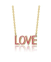 GiGiGirl Cherished 14K Gold Plated Love Necklace