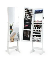 Gouun Free Standing Full Length Jewelry Armoire with Led Lights