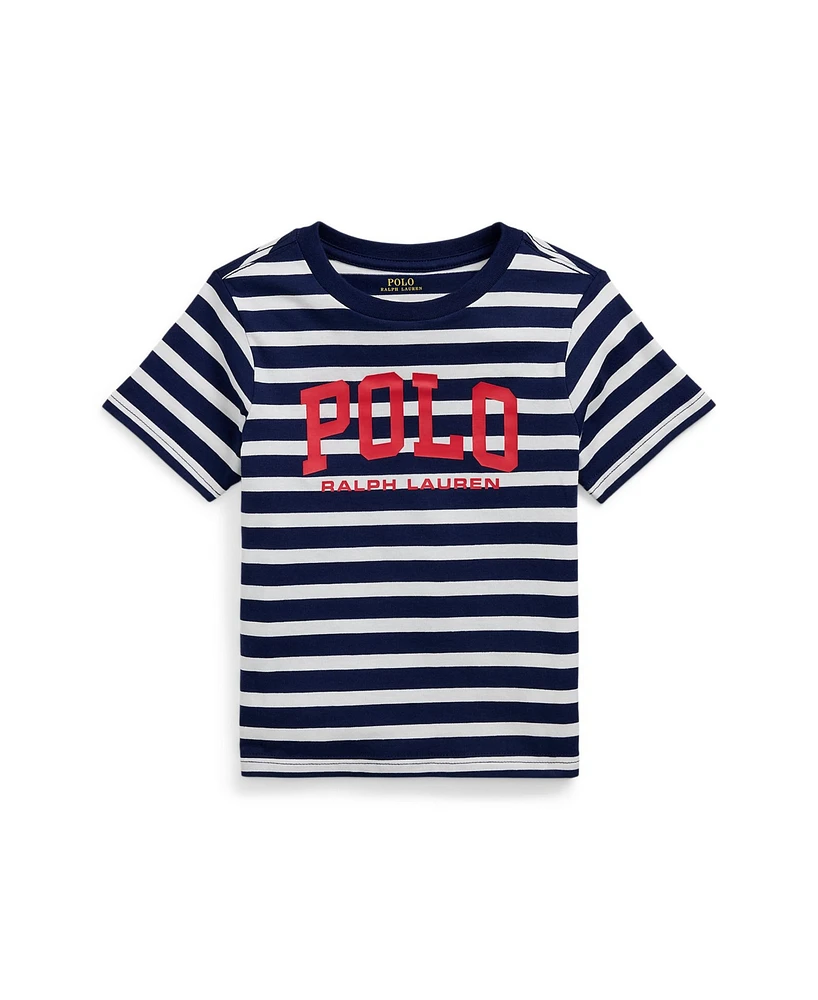 Polo Ralph Lauren Toddler and Little Boys Logo Striped Cotton Jersey Tee