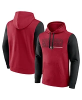 Fanatics Men's Scarlet/Black San Francisco 49ers Outline Pullover Hoodie