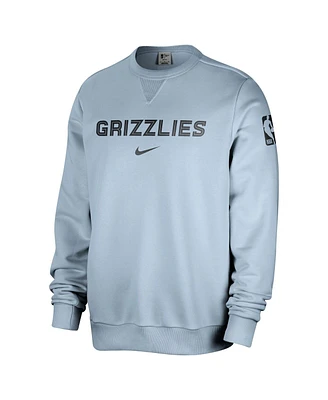 Nike Men's Light Blue Memphis Grizzlies Courtside Standard Issue Performance Pullover Sweatshirt