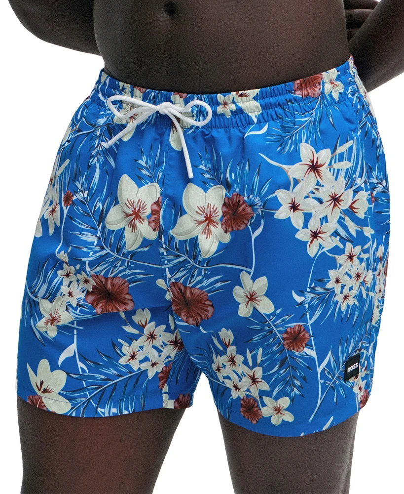 Boss by Hugo Men's Seasonal Print Swim Shorts