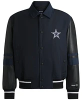 Hugo Boss x Nfl Faux Leather-Polyurethane Sleeves Jacket