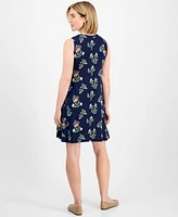 Style & Co Petite Floral-Print Sleeveless Flip-Flop Dress, Exclusively at Macy's