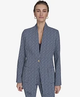 Tommy Hilfiger Women's Gingham-Print Snap-Front Jacket