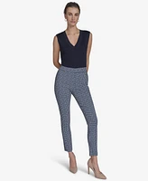 Tommy Hilfiger Women's Gingham-Print Pull-On Pants