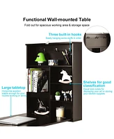 Gouun Convertible Wall Mounted Table with A Chalkboard