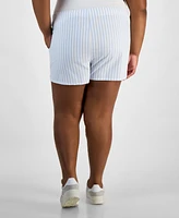 Love Tribe Trendy Plus Cotton Poplin Striped Boxer Shorts