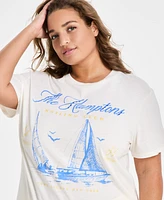 Love Tribe Trendy Plus Hamptons Rhinestone T-Shirt