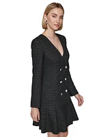 Karl Lagerfeld Paris Women's Boucle Tweed Blazer Dress