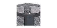 Slickblue 16 Inch Small Grelha Square Outdoor Fire Pit with Grilling Grate